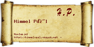 Himmel Pál névjegykártya